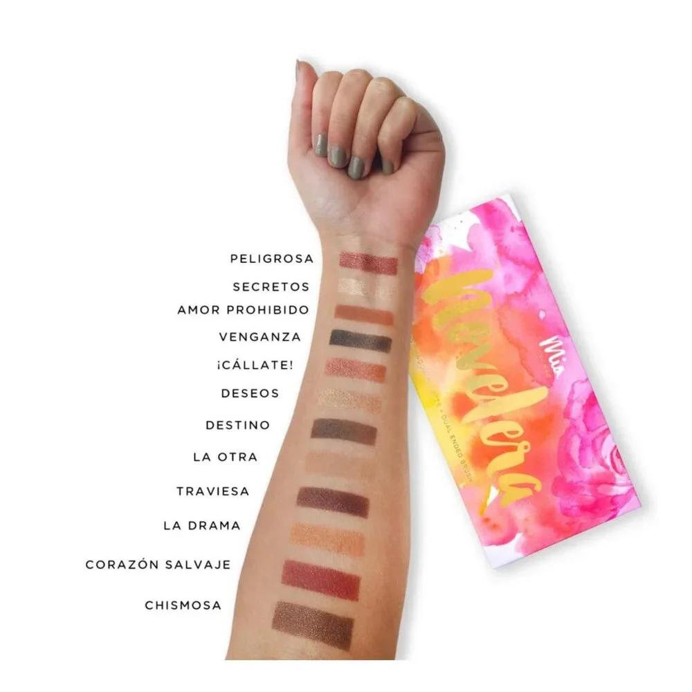 NEW Mia del Mar Novelera Eyeshadow Palette Dual Ended Brush  Vegan Festival